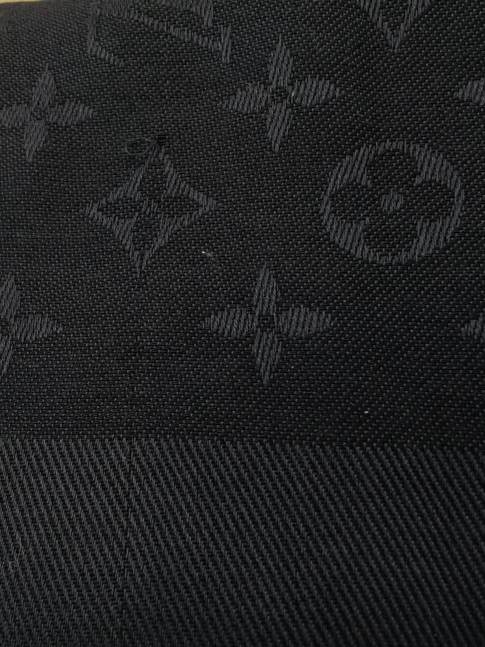 LOUIS VUITTON Wool Silk Monogram Shawl Scarf - Picture 6 of 11